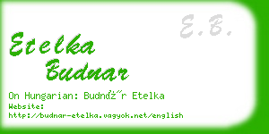 etelka budnar business card